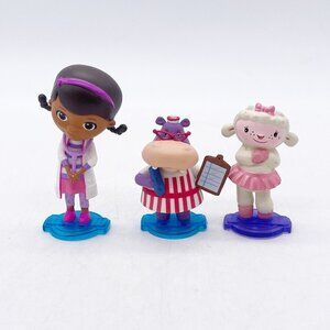 Disney Junior Doc McStuffins Figures Lot 3 Doc Hallie Hippo Lambie Cake Toppers
